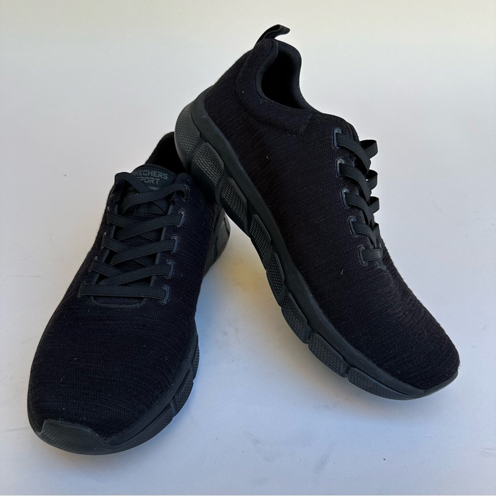 Skechers Sport Shoes Men 11 Wide Black Skech-Flex 3.0 Athletic Running Elastic